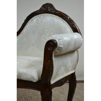 Nowy Stylowy Rzeźbiony Fotel ze Stolikiem 119001
